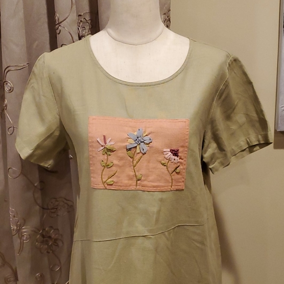 Bleu Bayou Full Maxi Dress with Ribbon Embroidery - Picture 2 of 11